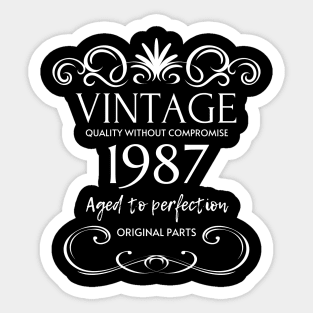 Vintage 1987 - Birthday Gift For Men Sticker